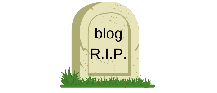 tombstone of blog