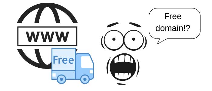 shocked face saying free domain for blog