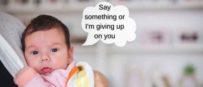 baby singing Say Something (I'm giving up on you) by 