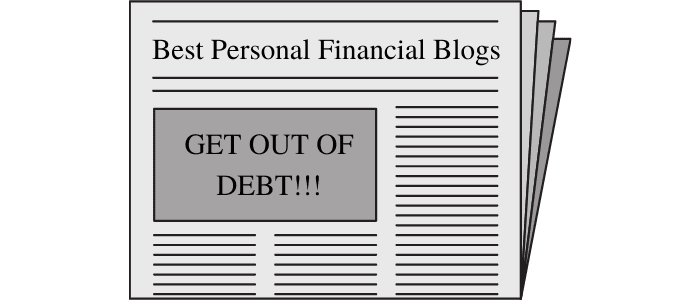 a newspaper with a headline best personal finance blogs