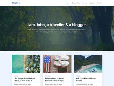 bloggrid wp free theme