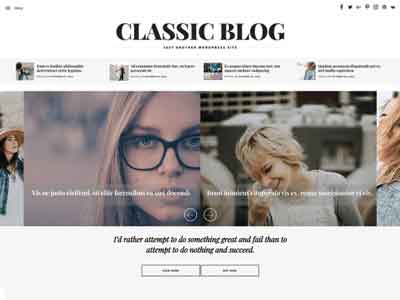 classic blog wp free theme
