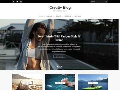 creativ blog free wp theme