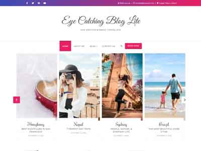 eye catching blog free wp theme