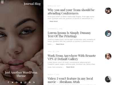 journal blog free wp theme