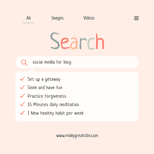 searching social media for blog on Google