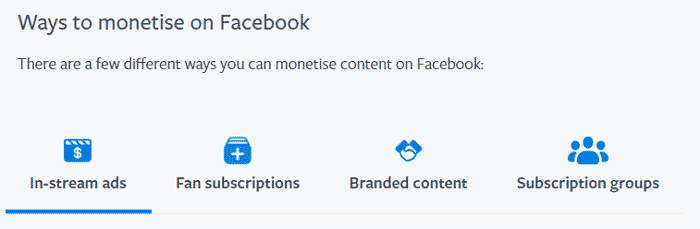 ways to monetize on Facebook