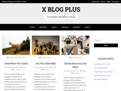 x blog plus free wp theme