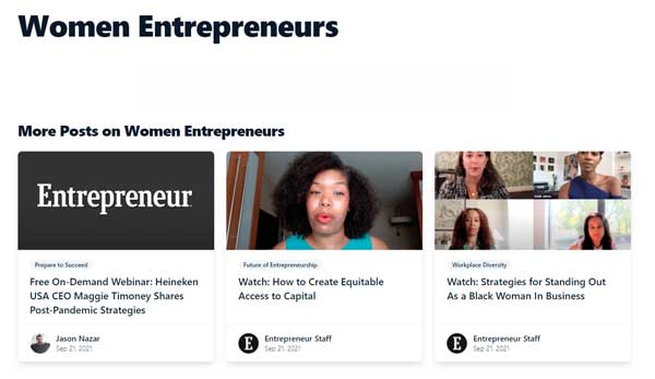 women entrepreneurs blog