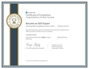 become an seo expert certificate